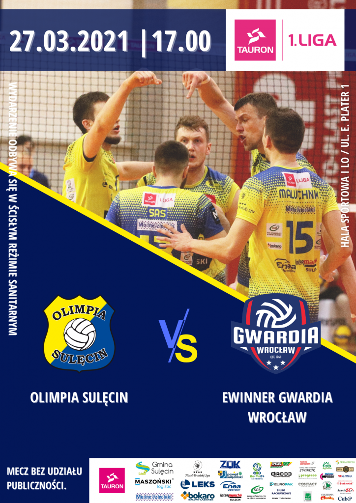XXIX kolejka T1L: Olimpia Sulęcin vs eWinner Gwardia Wrocław