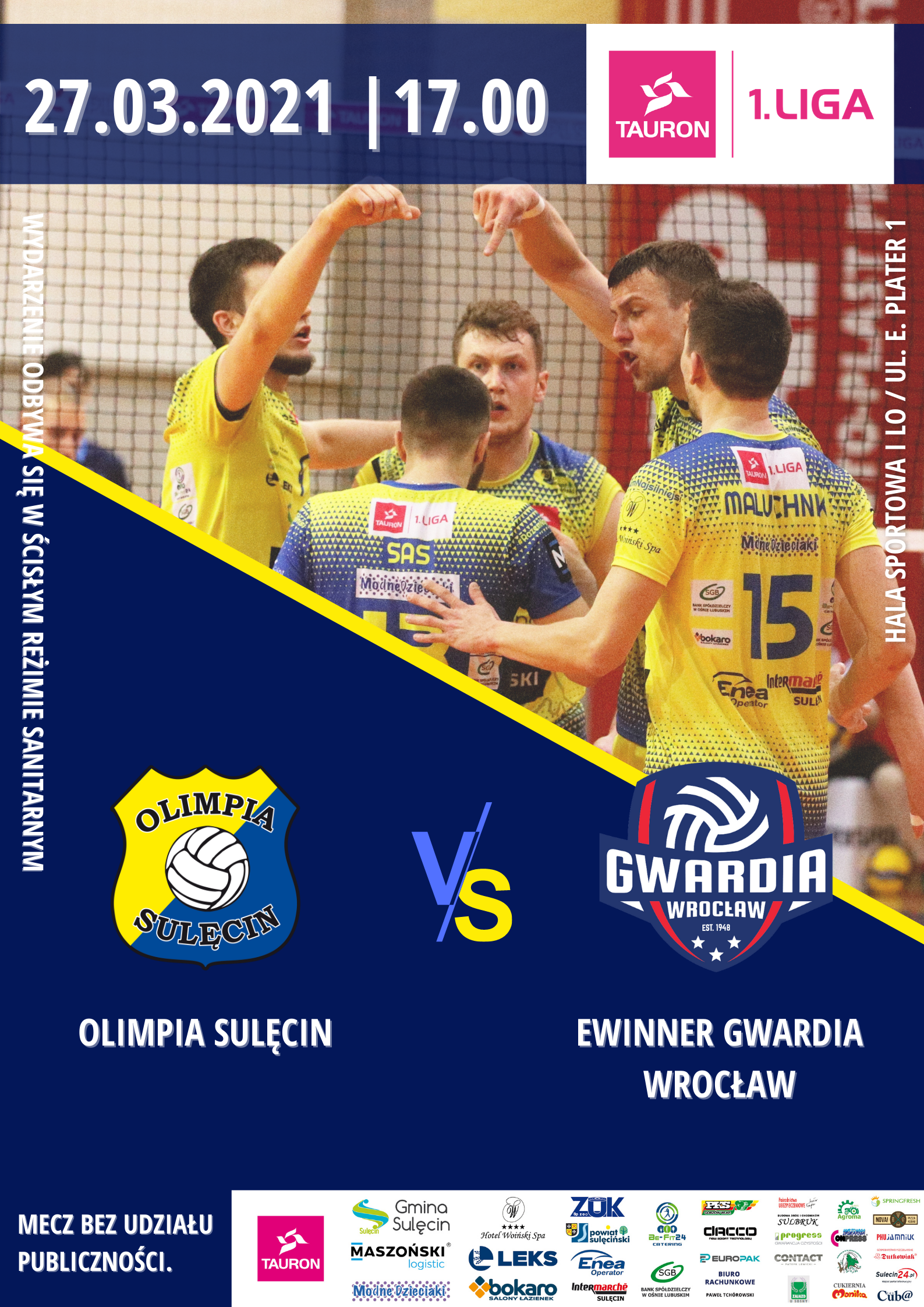 XXIX kolejka T1L: Olimpia Sulęcin vs eWinner Gwardia Wrocław